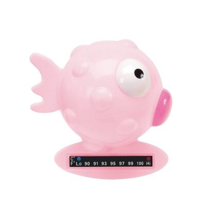 Termometru de baie pestisor, Chicco, Cu banda termosensibila, Plutitor, Interval masurare 32-40 grade Celsius, Utilizabil si ca jucarie de baie, 0 luni+, Roz