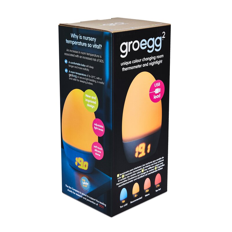 Tommee tippee - termometru digital cu lumina de veghe cu usb, 0 luni+, groegg2