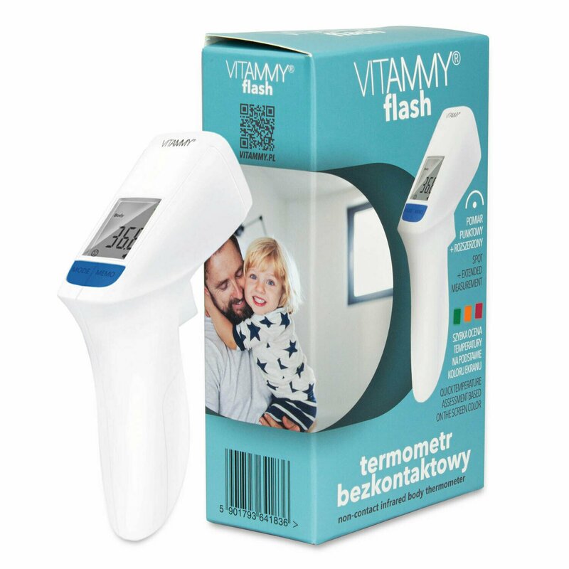 Vitammy - termometru non-contact flash htd8816c, tehnologie infrarosu, pentru frunte