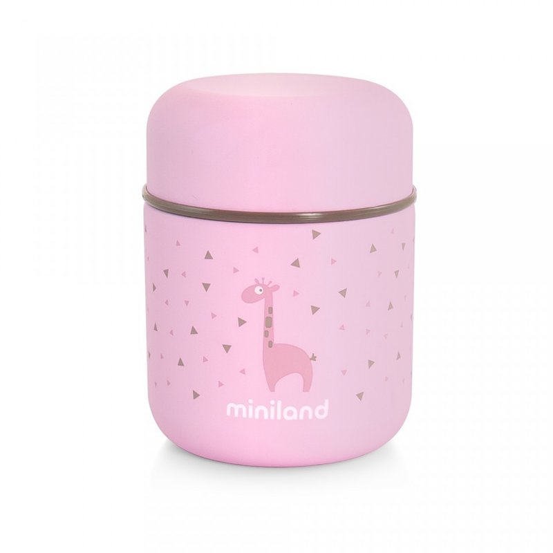 Miniland baby - termos mancare solida silky mini roze 280 ml