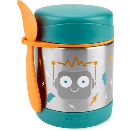 Termos, Skip Hop, Pentru alimente, Mentine cald 7h si rece 5h, Include si o lingura/furculita, Fara BPA, Conform cu standardul de securitate EN14372, 325 ml, 3 luni+, Robot