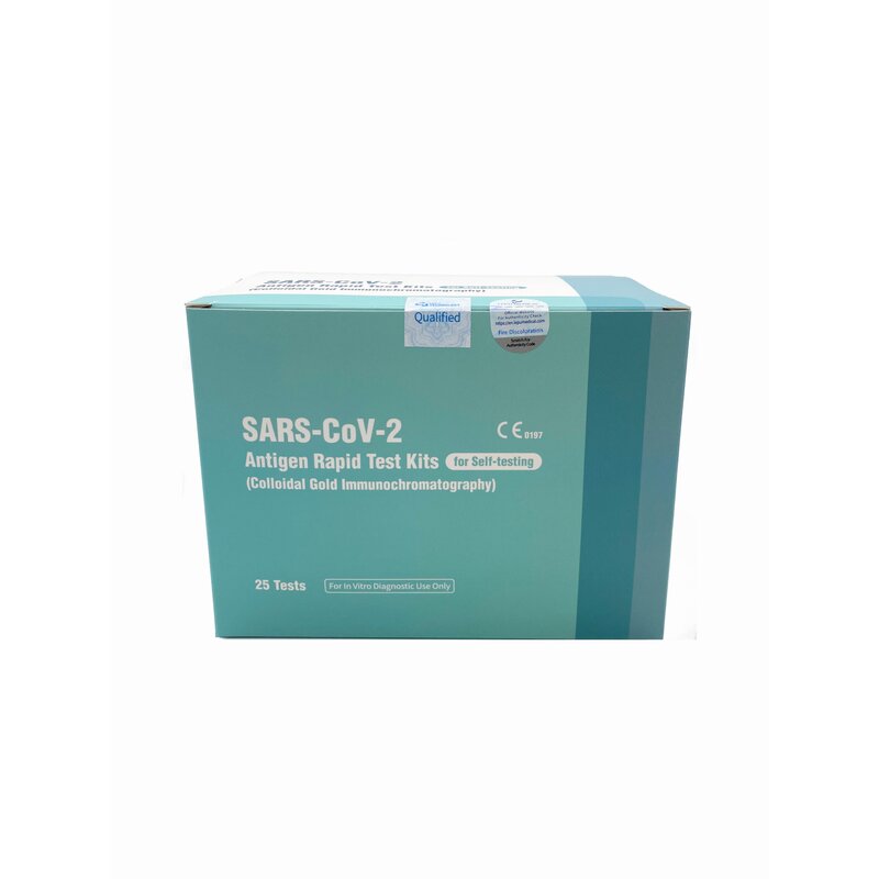 Lepu medical - test rapid antigen - kit pentru autotestare sars-cov-2 (imunocromatografie prin captură de aur coloidal) - set 25 buc