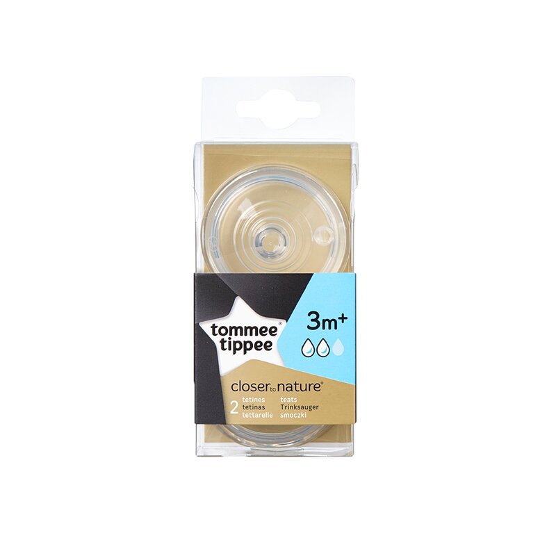 Tommee tippee - tetina cu flux mediu, 2 buc