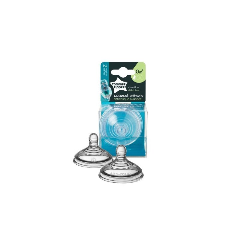Tommee tippee - tetine advanced cu flux lent, 2 buc