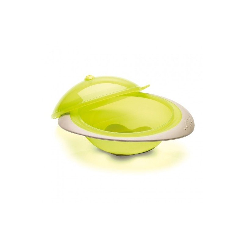 Thermobaby castron cu capac pentru microunde verde