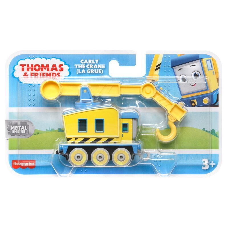 Mattel - thomas locomotiva cu vagon push along carly