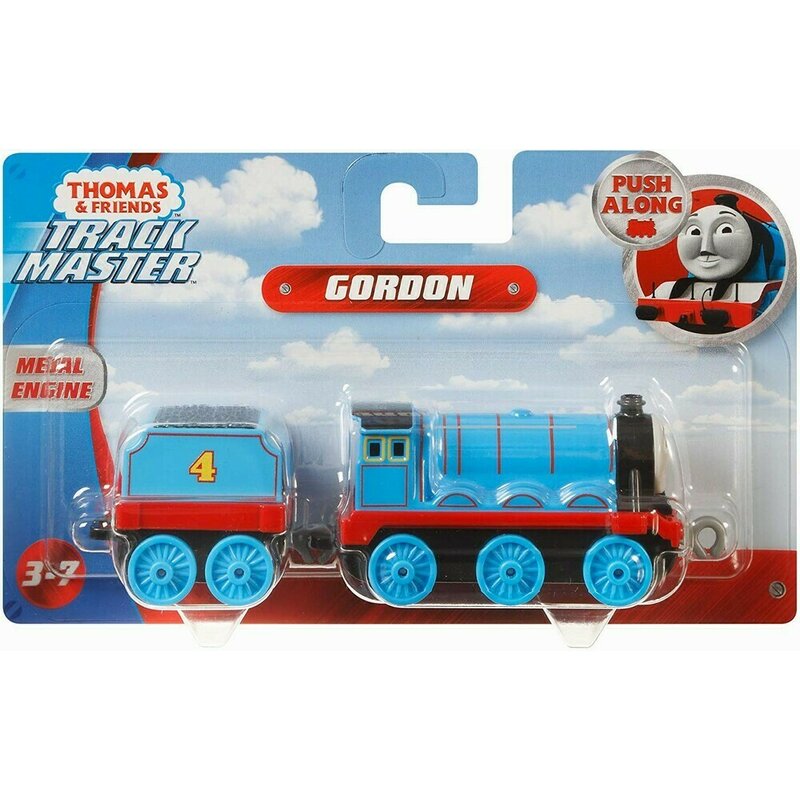 Mattel - Locomotiva Gordon , Thomas and Friends, Cu vagon, Push along