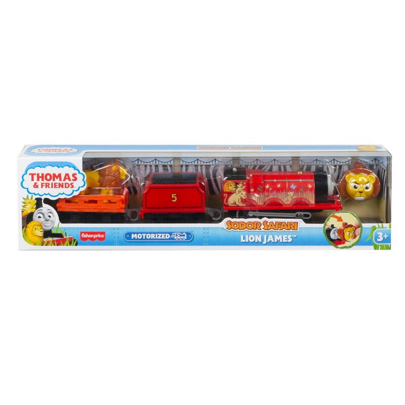 Mattel - Locomotiva Safari Lion James , Thomas and Friends , Motorizata