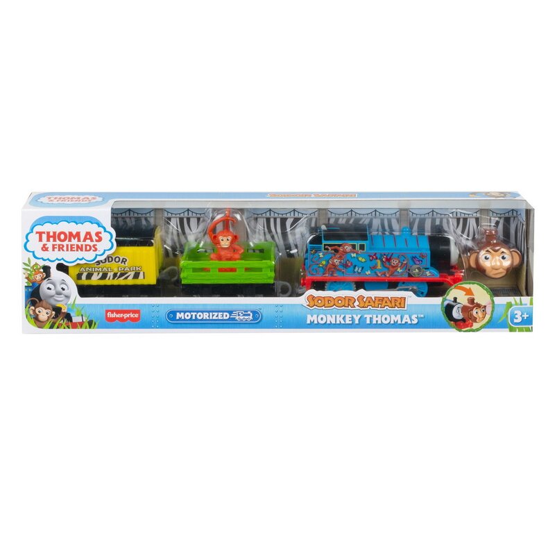 Mattel - Locomotiva Safari Monkey Thomas , Thomas and Friends , Motorizata