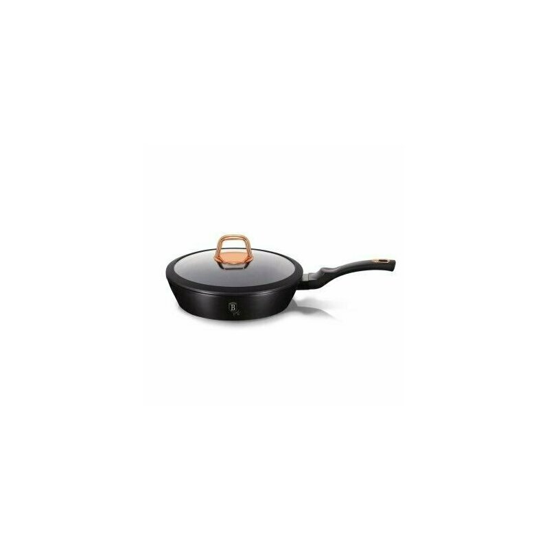 Berlinger haus - tigaie cu capac adanca, 2.3 litri, 24 cm, black rose collection, , bh 1643