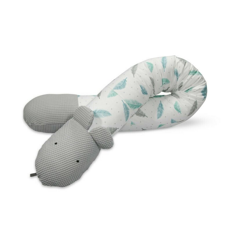 Tiny star - perna 3in1 plumes sweet, pentru maternitate, hranire, protectie patut