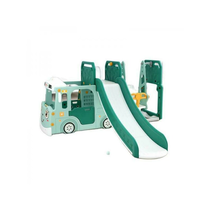 Mykids - tobogan autobuz cu leagan hbs13 verde