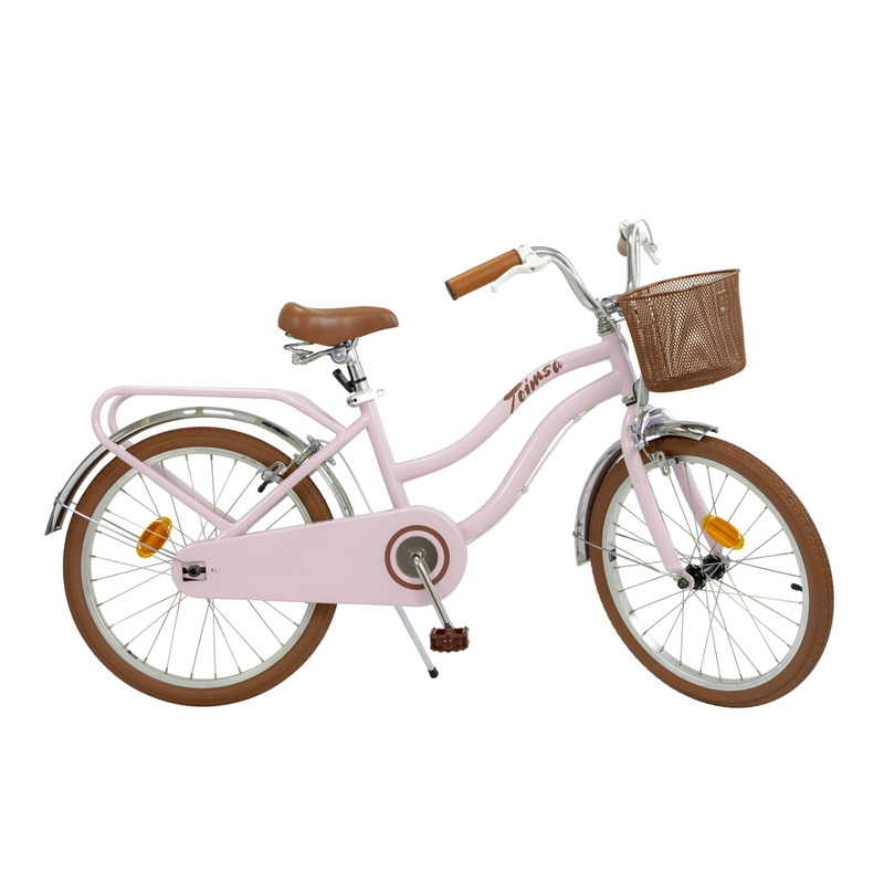 Toimsa- Bicicleta 20' Vintage Roz, Pentru copii intre 120 si 135 cm (~varsta 7-8 ani), Resigilata