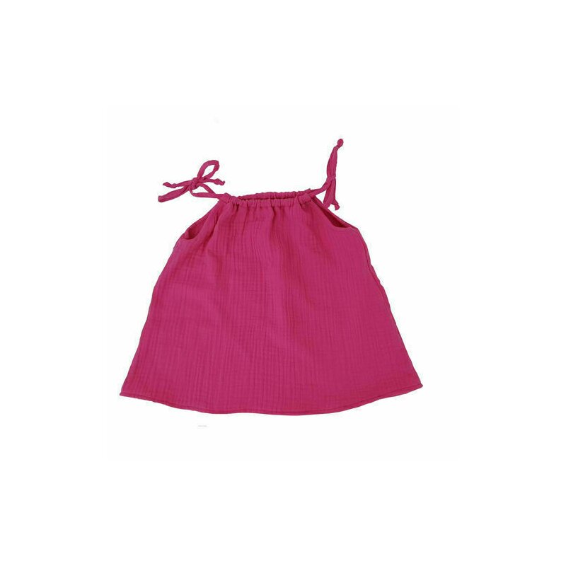 Kidsdecor - top cu snur din muselina fete blooming dahlia 18-24 luni