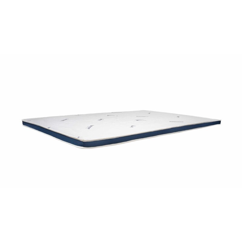 Somnart - topper cu memorie 90x200, somnomed antiacaria, pentru alergici, h 5+2cm, husa detasabila si lavabila