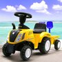 Tractor, Baby Mix, New Holland, Pana la 25 kg, Cu remorca detasabila si unelte, De impins, Cu claxon si sunet de motor, 12 luni+, Yellow - 2