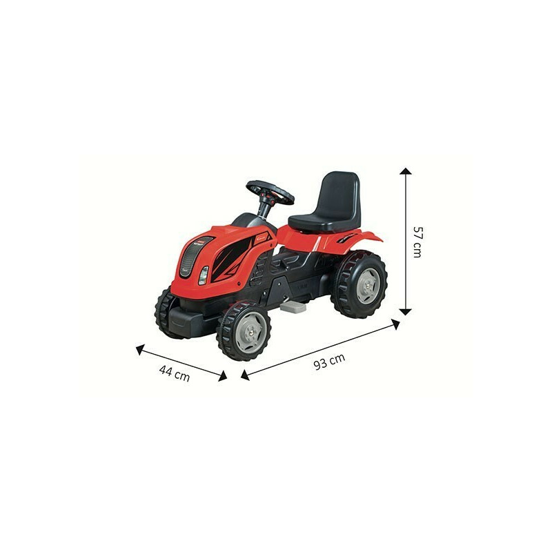 Tractor cu pedale si remorca micromax mmx albastru- resigilat (crapat intr-o parte deasupra rotii)
