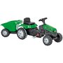 Pilsan - Tractor cu pedale Active with Trailer,  Cu remorca, Verde - 2