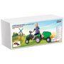 Pilsan - Tractor cu pedale Active with Trailer,  Cu remorca, Verde - 3
