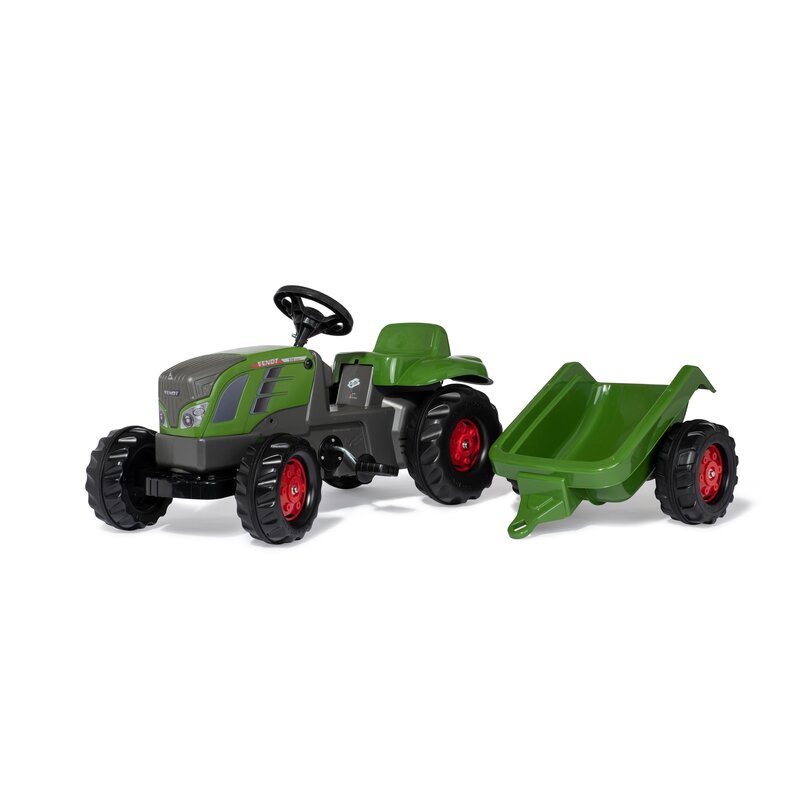 Tractor cu pedale si remorca, rollykid fendt 516 vario, verde