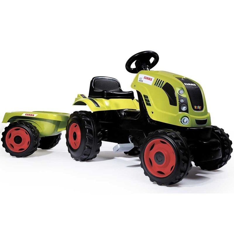 Smoby - tractor cu pedale si remorca claas farmer xl