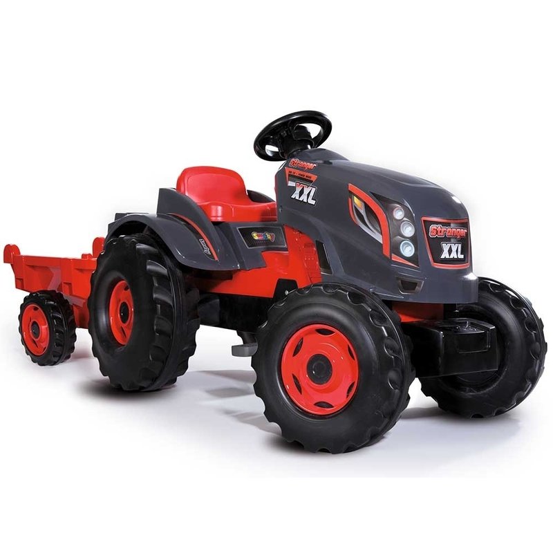 Smoby - tractor cu pedale si remorca stronger xxl