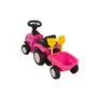 Tractor cu remorca, BabyTrold, Volan cu sunete, Faruri controlabile din butoane, Remorca detasabila, 2 unelte, Sustine 25 kg, 12 luni+, 91x29x44 cm, Roz - 8