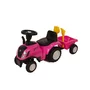 Tractor cu remorca, BabyTrold, Volan cu sunete, Faruri controlabile din butoane, Remorca detasabila, 2 unelte, Sustine 25 kg, 12 luni+, 91x29x44 cm, Roz - 3