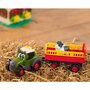 Dickie Toys - Tractor Happy Fendt Animal Trailer,  Cu remorca, Cu figurina vaca - 6