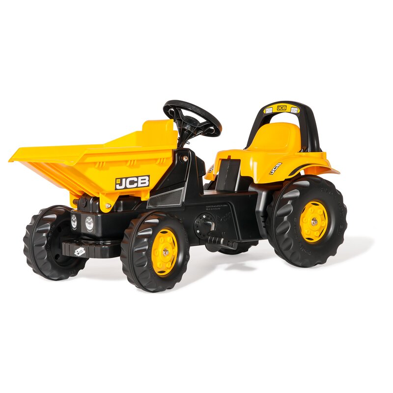 Tractor dumper cu pedale, rollykid dumper jcb, galben