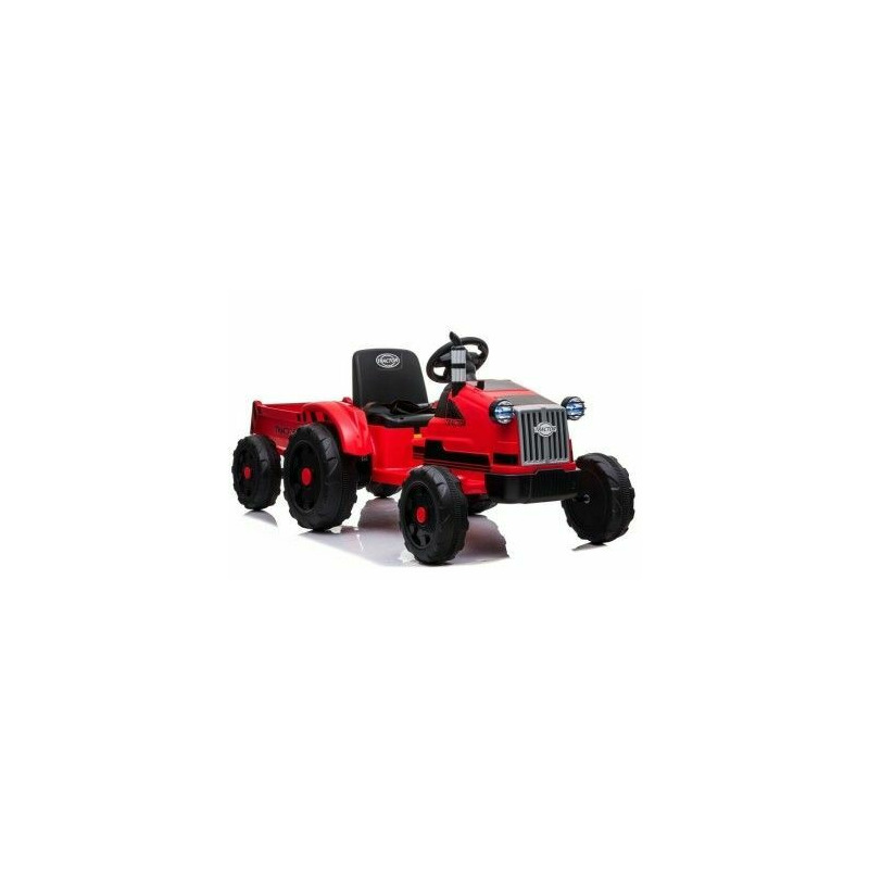Tractor electric cu remorca pentru copii, rosu, 2 motoare, greutate maxima 35 kg babyneeds.ro imagine 2022 protejamcopilaria.ro