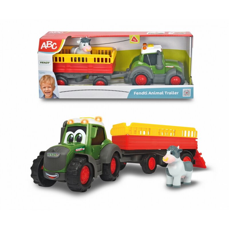 Simba - tractoras cu remorca pentru animale cu figurina vacuta