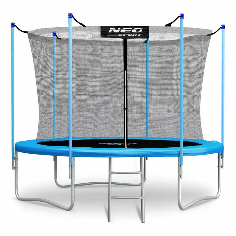 Trambulina pentru copii, neo-sport, 252 cm / 8 ft, cu plasa interioara si scara metalica, greutate maxima 100 kg
