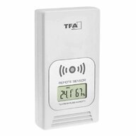 Tfa - Transmitator wireless digital pentru temperatura si umiditate, afisaj LCD, alb,  30.3241.02