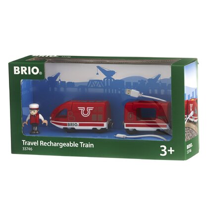 BRIO - Tren din lemn De calatori , Reincarcabila