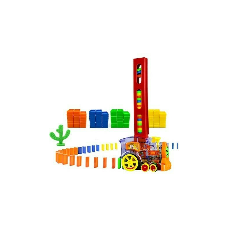 Tren domino malplay + 80 de cărămizi