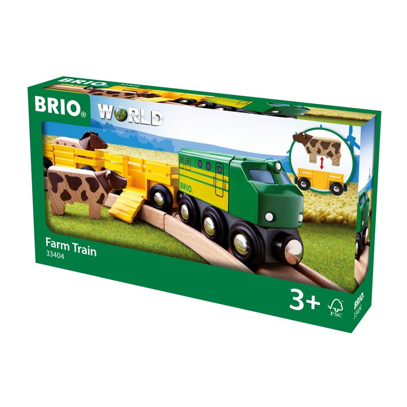 Brio - tren din lemn , de la ferma