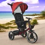 Tricicleta copii, Bebe Stars, Spark, Pliabila, Rotire 360 grade, Cu maner detasabil, Include copertina detasabila, Suport picioare pliabil, Cu 2 spatii depozitare si suport pahar, Pana la 25 kg, Conform cu EN711-1,2, 1,5-5 ani, Red - 2