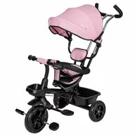 Tricicleta copii, Free2Move, cu sezut rotativ 360 grade, Reglabil, Roti EVA, Mecanism de pedalare libera, Suport picioare, Pink Black, Resigilat