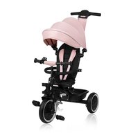 Tricicleta copii, Lionelo, Berry, 2 in 1, Multifunctionala, Suport picioare, Control al directiei, Scaun reversibil, Rotire 360 grade, Functie de roata libera, Utilizare pana la 5 ani, Constructie din otel, Conform cu standardul EN71, Roz, Resigilat