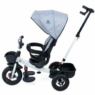 KidsCare - Tricicleta Evora Mecanism de pedalare libera, Suport picioare, Control al directiei, Spatar reglabil, Rotire 360 grade, Gri