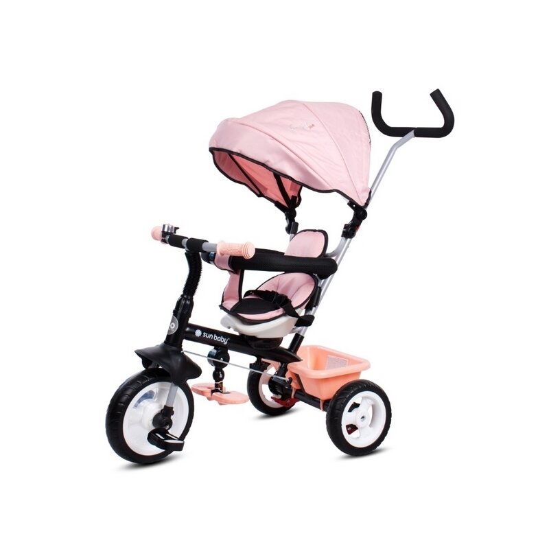 Tricicleta fresh 360 mecanism de pedalare libera, control al directiei, scaun reversibil, roz