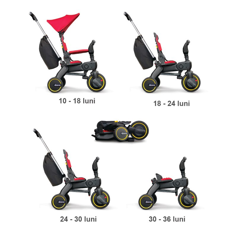 Doona - tricicleta liki trike s3, flame red