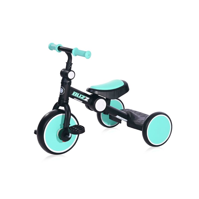 Lorelli - tricicleta pentru copii, buzz, complet pliabila, black & turquoise
