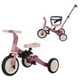 Tricicleta, Petite&Mars, Turbo, 5 in 1, Multifunctionala, Vehicul de impins, Bicicleta cu/fara pedale, Cu maner de ghidaj, Detasabil, Roti din cauciuc, Pana la 25 kg, 1.5-5 ani, Dusty Rose - 1
