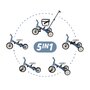 Tricicleta, Petite&Mars, Turbo, 5 in 1, Multifunctionala, Vehicul de impins, Bicicleta cu/fara pedale, Cu maner de ghidaj, Detasabil, Roti din cauciuc, Pana la 25 kg, 1.5-5 ani, Ocean Blue - 4