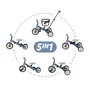 Tricicleta, Petite&Mars, Turbo, 5 in 1, Multifunctionala, Vehicul de impins, Bicicleta cu/fara pedale, Cu maner de ghidaj, Detasabil, Roti din cauciuc, Pana la 25 kg, 1.5-5 ani, Ocean Blue - 4