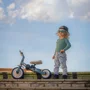 Tricicleta, Petite&Mars, Turbo, 5 in 1, Multifunctionala, Vehicul de impins, Bicicleta, Cu maner detasabil, Roti din cauciuc, Pana la 25 kg, 1.5-5 ani, Bej - 28