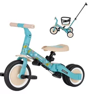 Tricicleta, Petite&Mars, Turbo, Editie limitata, 5 in 1, Multifunctionala, Vehicul de impins, Bicicleta cu/fara pedale, Cu maner de ghidaj, Detasabil, Roti din cauciuc, Pana la 25 kg, 1.5-5 ani, Dino Park