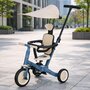 Tricicleta, Petite&Mars, Turbo Plus, 5 in 1, Multifunctionala, Vehicul de impins, Bicicleta cu/fara pedale, Cu maner de ghidaj, Detasabil, Roti din cauciuc, Capotina pentru soare, Pana la 25 kg, 1.5-5 ani, Albastru - 10